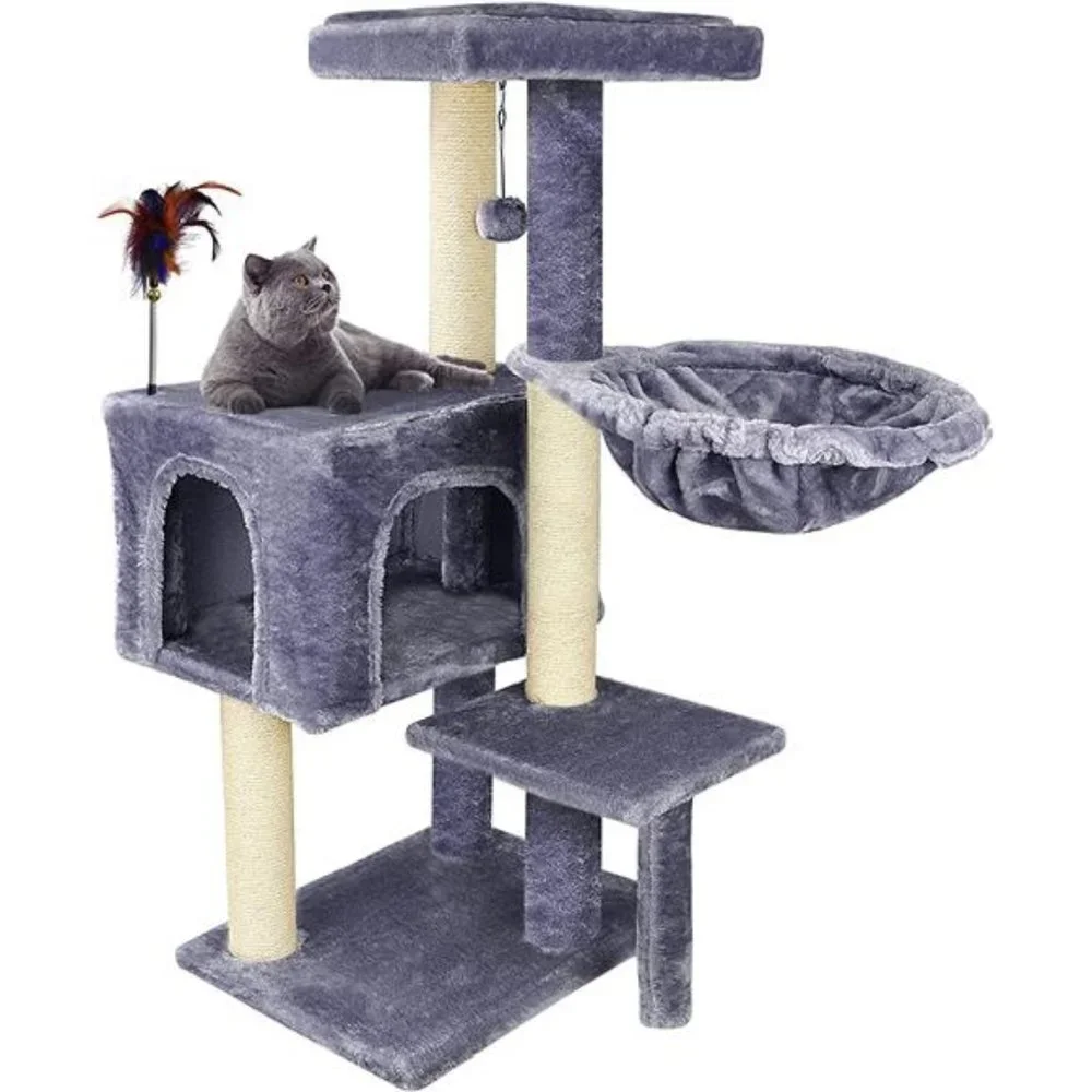 Cat Tree has Scratching Toy with a Ball Activity Centre Cat Tower Furniture